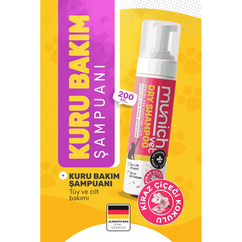 Munich Vet Kuru Bakım Şampuanı Kiraz Çiçeği 200 ml